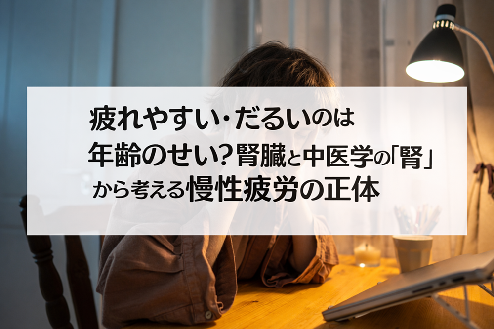 疲れやすい・だるいのは年齢のせい？腎臓と中医学の「腎」から考える慢性疲労の正体