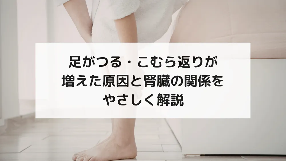 足がつる・こむら返りが増えた原因と腎臓の関係をやさしく解説