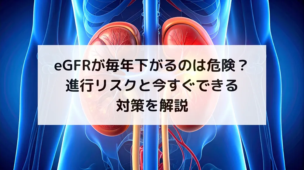 eGFRが毎年下がるのは危険？進行リスクと今すぐできる対策を解説