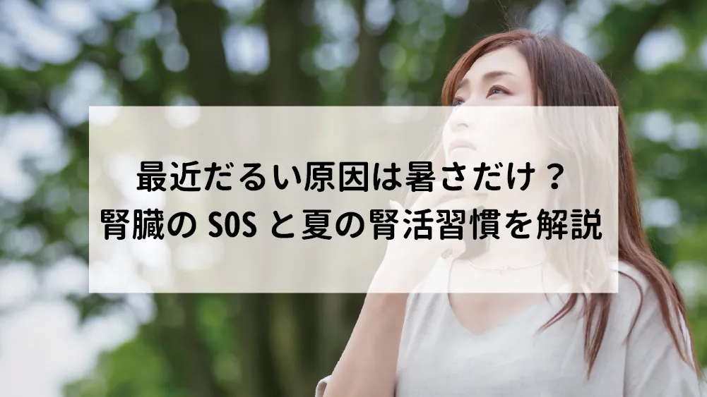 最近だるい原因は暑さだけ？腎臓のSOSと将来の若さを守る「夏の腎活習慣」を解説