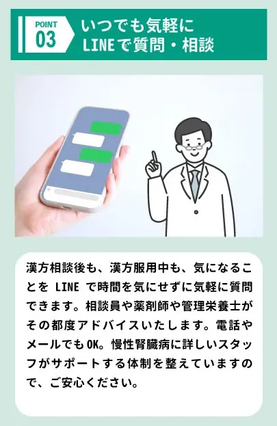 いつでも気軽にLINEで質問・相談
