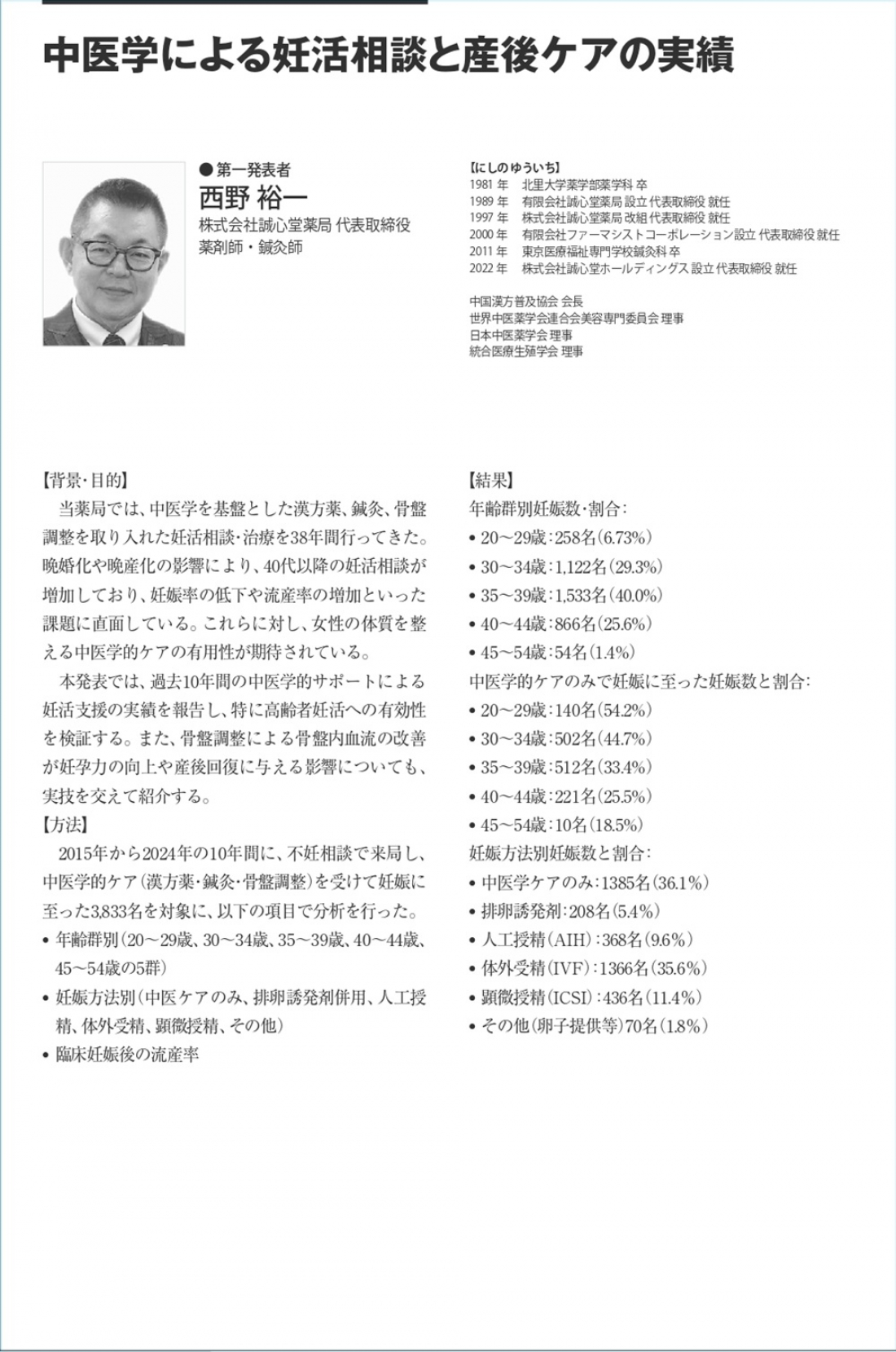 第20回日本生殖ホリスティック医療学会にて、誠心堂薬局が発表、鍼灸の実技を紹介!