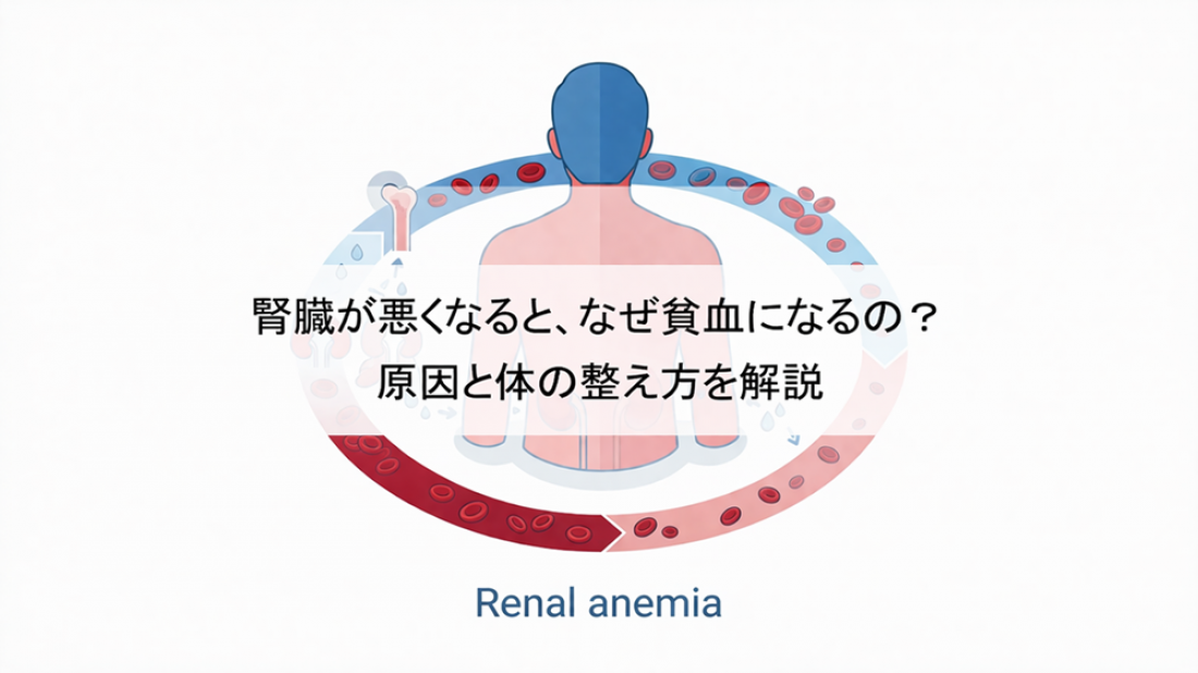 【腎臓ブログ】腎臓が悪くなるとなぜ貧血になるの？原因と体の整え方を解説