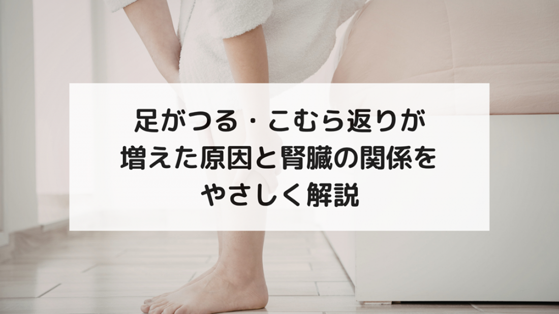 【腎臓ブログ】足がつる・こむら返りが増えた原因と腎臓の関係をやさしく解説