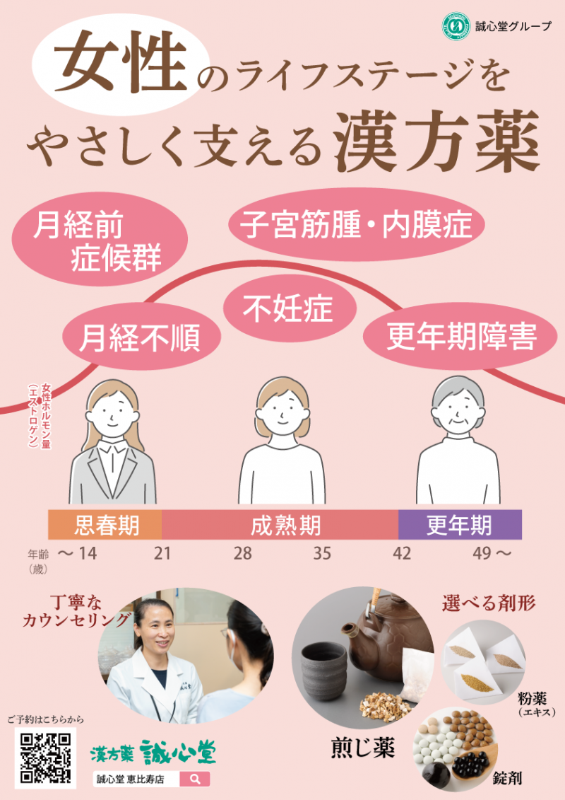 女性のライフステージをやさしく支える漢方相談