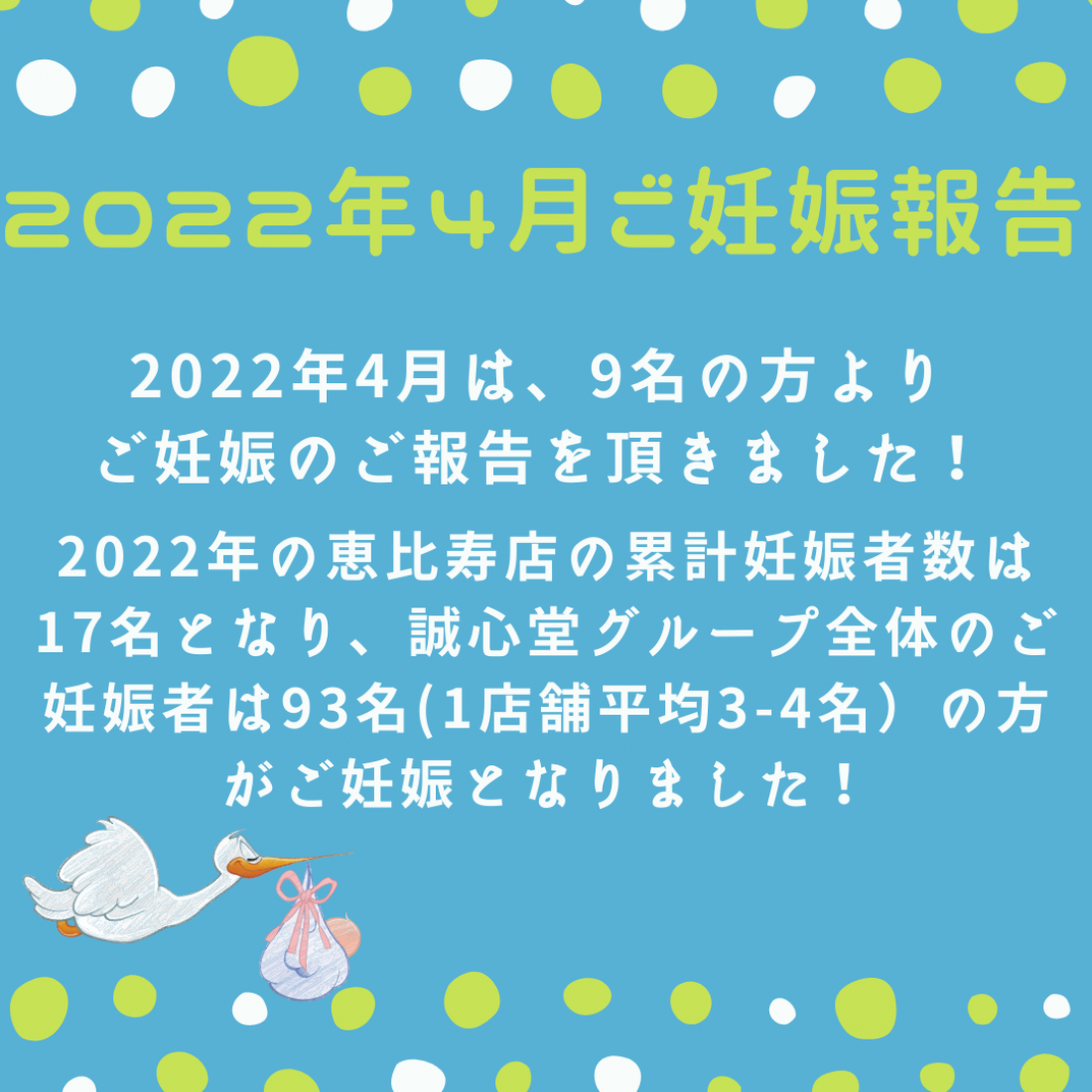 2022年4月の妊娠者数のご報告