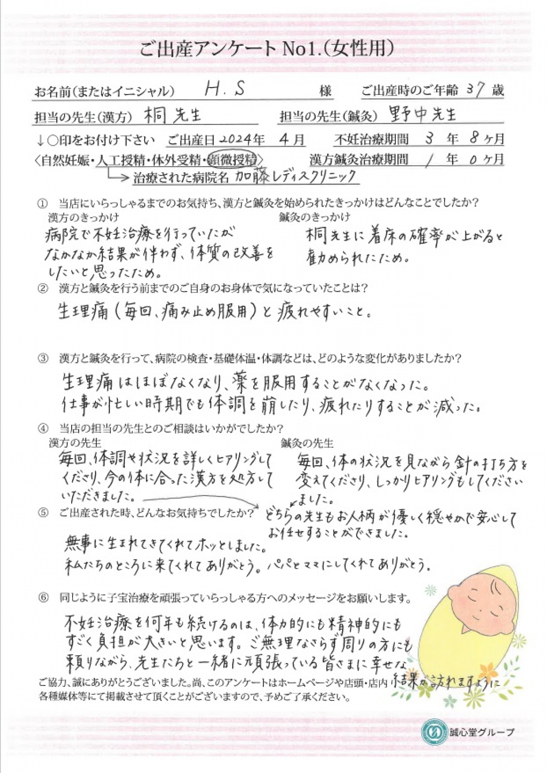 ★37歳で待望の子供を無事出産★ご出産された方からのアンケート★