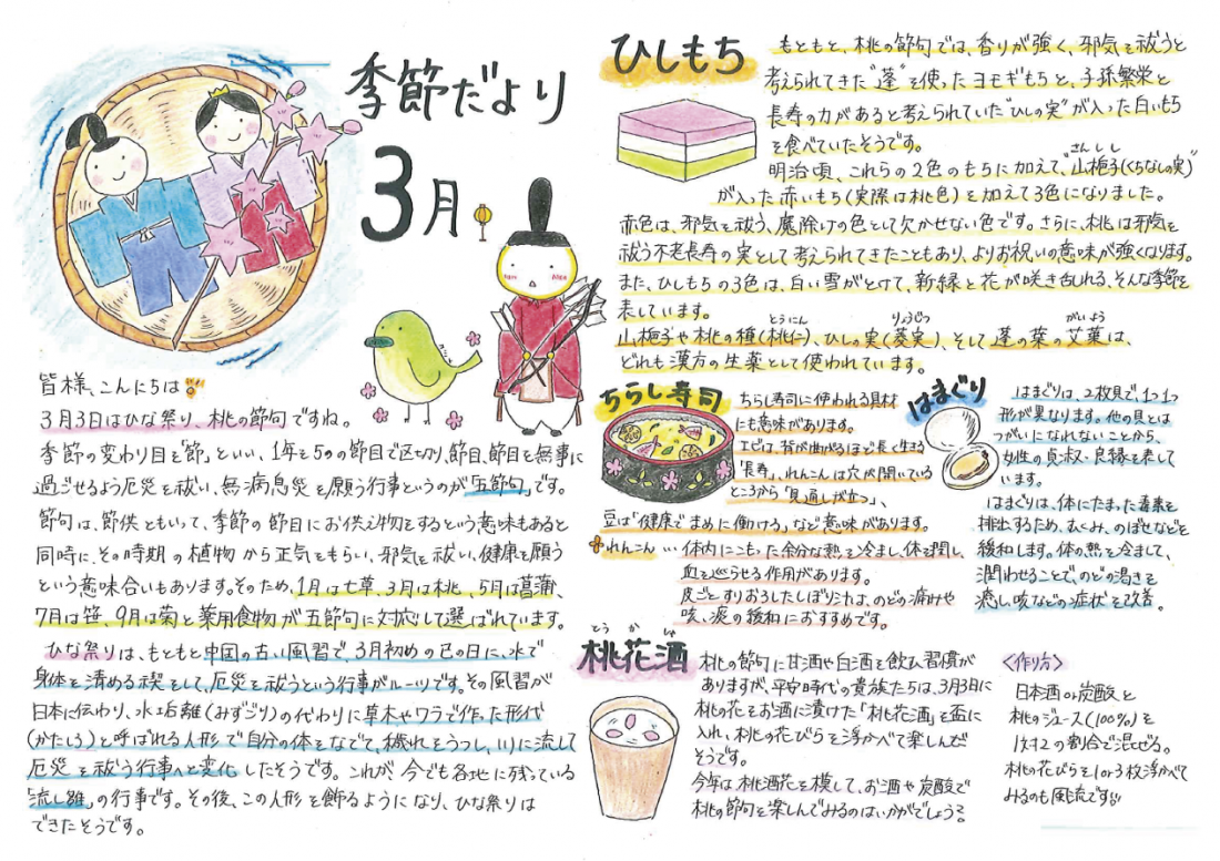 「３月の養生」