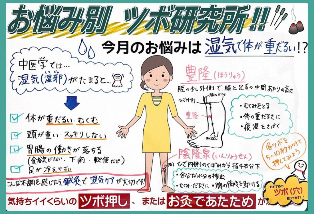 【梅雨時期の不調 】ツボ押しセルフケア ♪